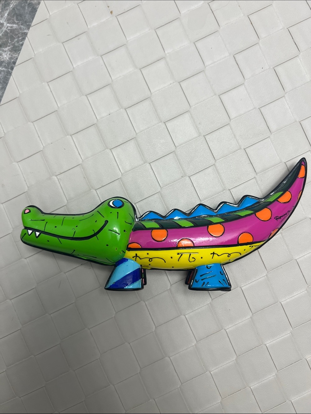 Romero Britto Marina Collection Figurine “Colin” Crocodile 0174/4000